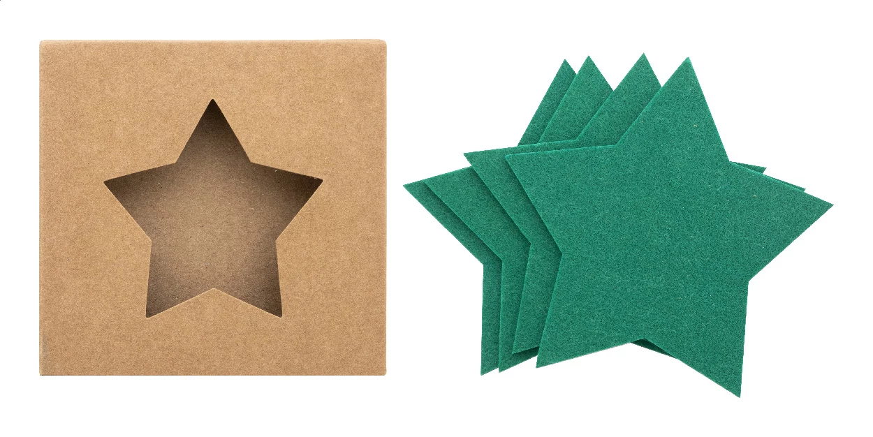 Vagnes RPET karácsonyi poháralátét szett